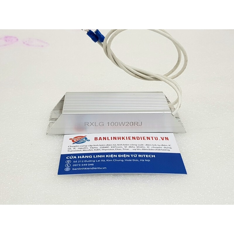 Điện trở công suất, điện trở xả RXLG 100W 20RJ ( 100W20RJ ) 115x40x20mm