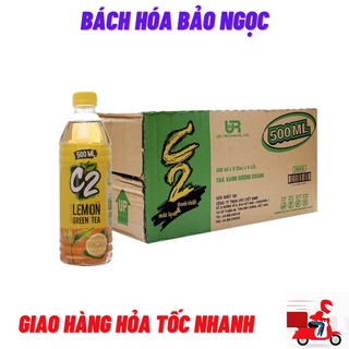 Thùng trà xanh c2 chanh chai 455 ml