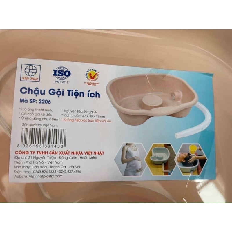 Chậu gội đầu tiện ích tại giường cho người già, bệnh nhân