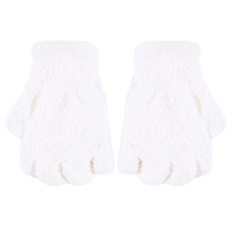 Thời Trang Găng Tay Hở Ngón Vải Nhung San Hô Cho Nữ