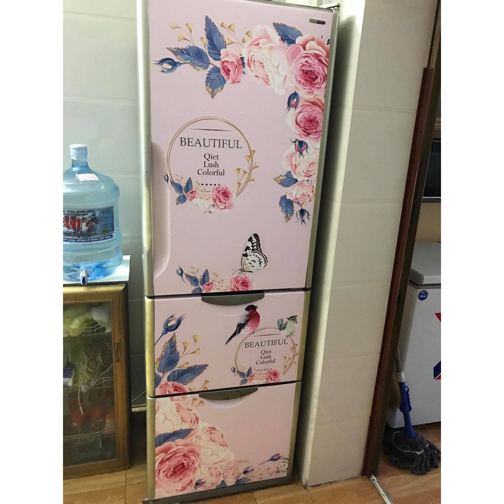 Decal dán tủ lạnh Nhật HUE DECOR chống nước, siêu bền