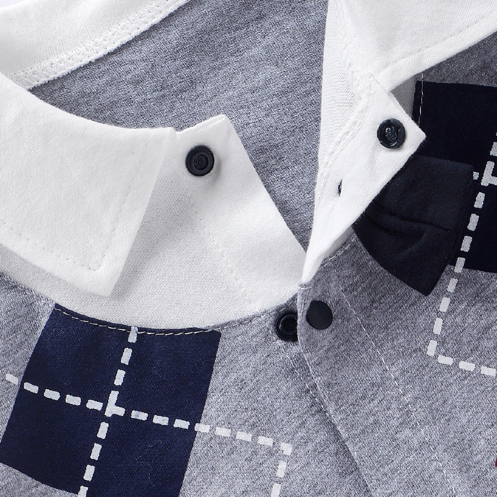 Áo liền quần vải cotton phong cách quý ông cho các bé nhỏ sơ sinh