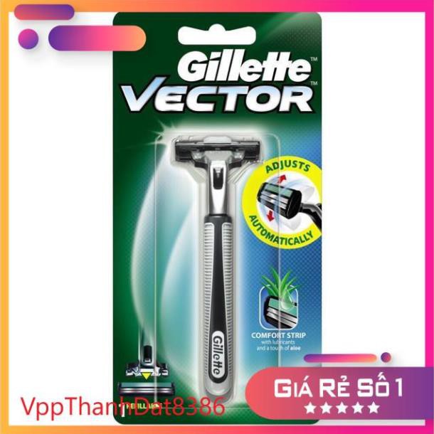 (Sale) (Chính hãng)Bộ cán dao và lưỡi dao cạo râu Gillette Vector