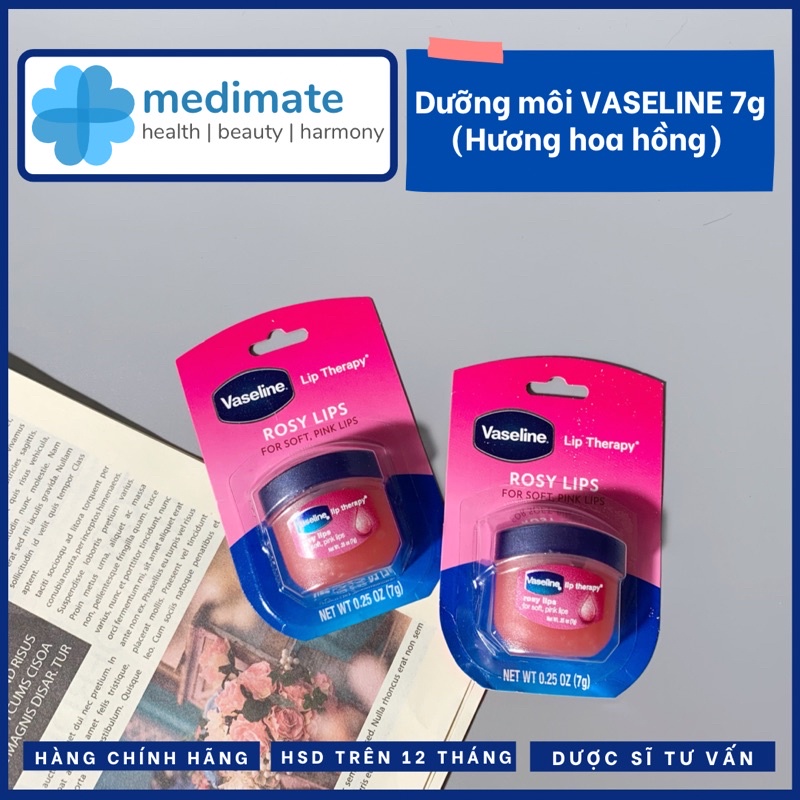 Dưỡng môi Vaseline lip therapy - 3 mùi hương (7g)