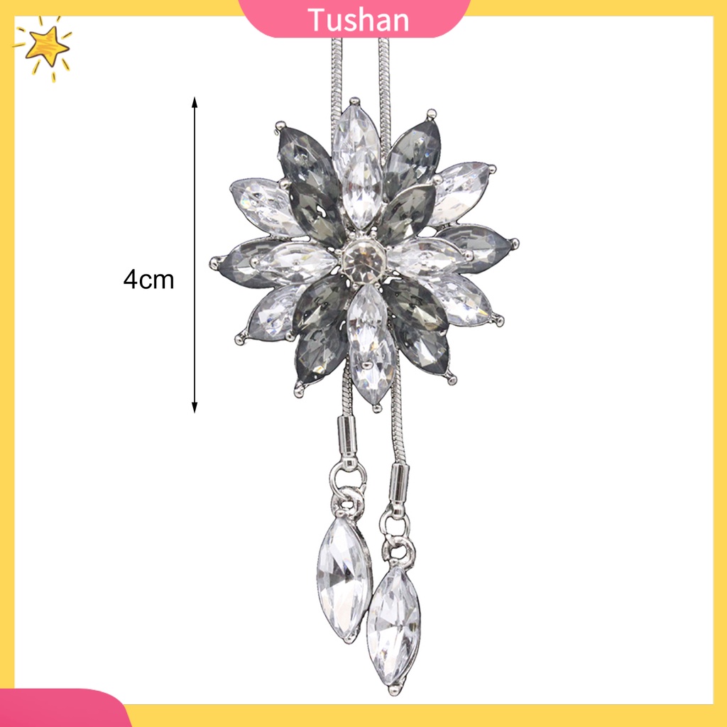 Vòng cổ mặt hình bông tuyết đính đá lấp lánh