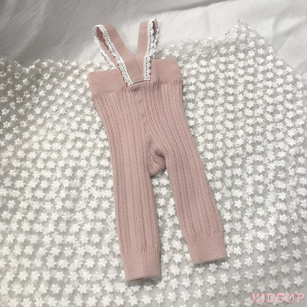 Quần Tất Dệt Kim Phối Ren Mềm Mại Co Giãn Dành Cho Bé Gái 1 Tuổi