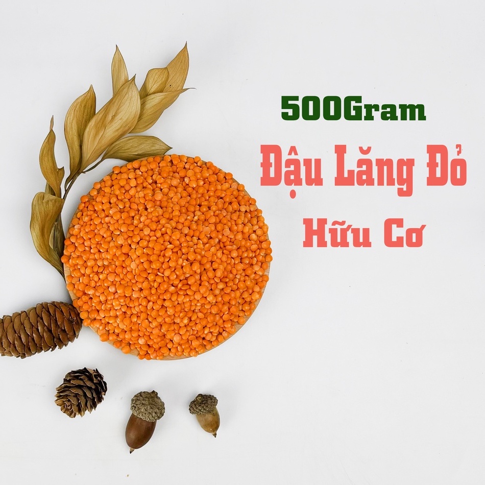 500gr Đậu Lăng Đỏ Hữu Cơ Nhập Khẩu Không Biến Đỗi Gen