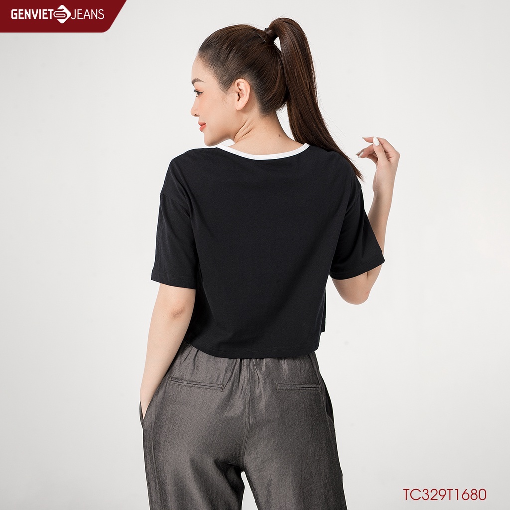 Áo Thun Cộc Tay Croptop TC329T1680 GENVIET