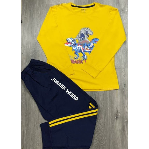 Bộ dài tay bé trai size đại hàng chính phẩm chất cotton mịn co giãn