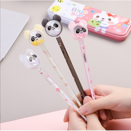 bút kim tuyến gấu trúc BKT49 cute dễ thương hoạt hình manh lan phúc bảo hoa hoa