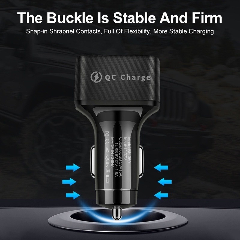 Tẩu Sạc Điện Thoại 6 Cổng USB Cho Xe Hơi