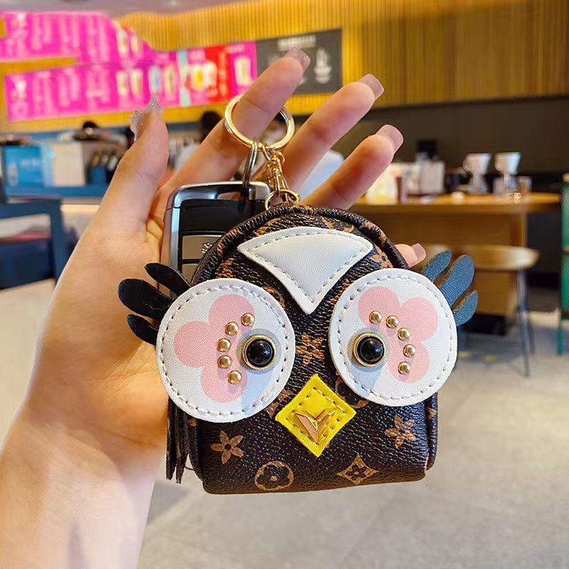 Ví mini đựng thẻ họa tiết cú hoạt hình dễ thương cho nữ
