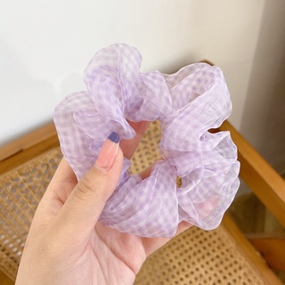Buộc Tóc Scrunchie Tone Màu Tím Phong Cách Hàn Quốc