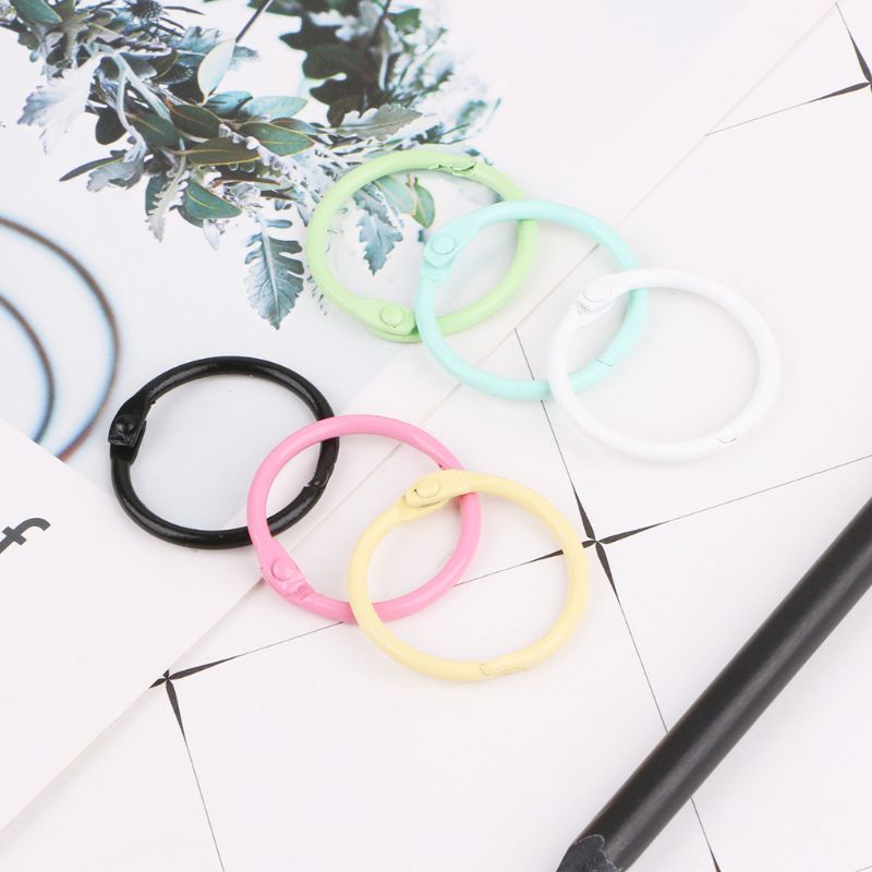 Set 10 Vòng Kẹp Sách Bằng Kim Loại DIY