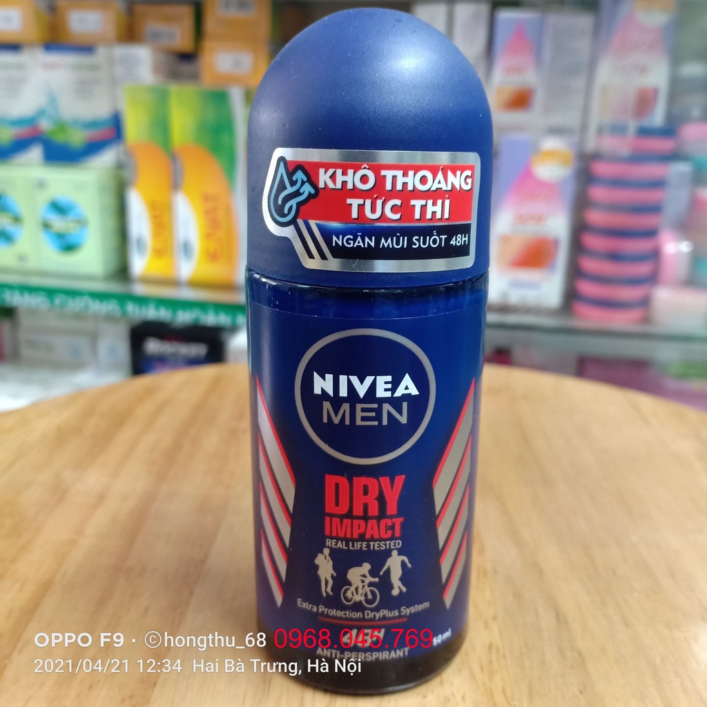 Lăn ngăn mùi NIVEA khô thoáng, tươi mát, mịn màng (25ml/50ml)