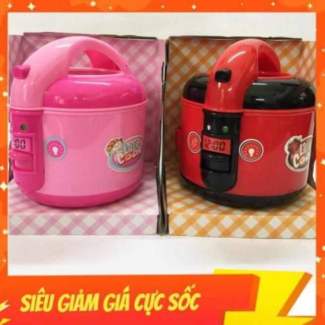 🔥 Đồ Chơi Nồi Cơm Điện Nấu Ăn, Có 2 Màu Hồng Đỏ , Có Nhạc Và Tiếng Nấu Cơm Tạo Sự Vui Nhộn Cho Bé