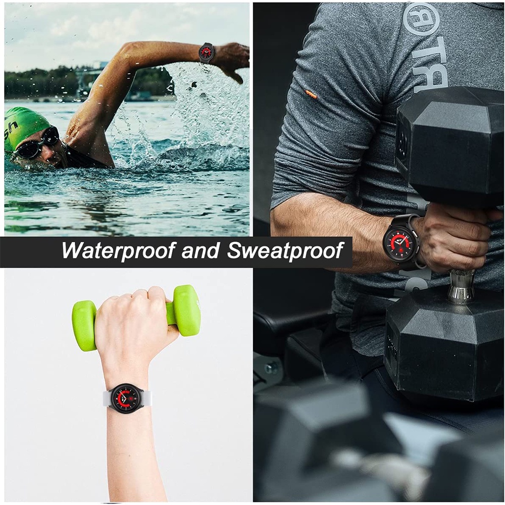 YIFILM Kính Cường Lực + PC Bảo Vệ Màn Hình Đồng Hồ Samsung Galaxy Watch 4 5 44mm 40mm Galaxy Watch5 Pro 45mm