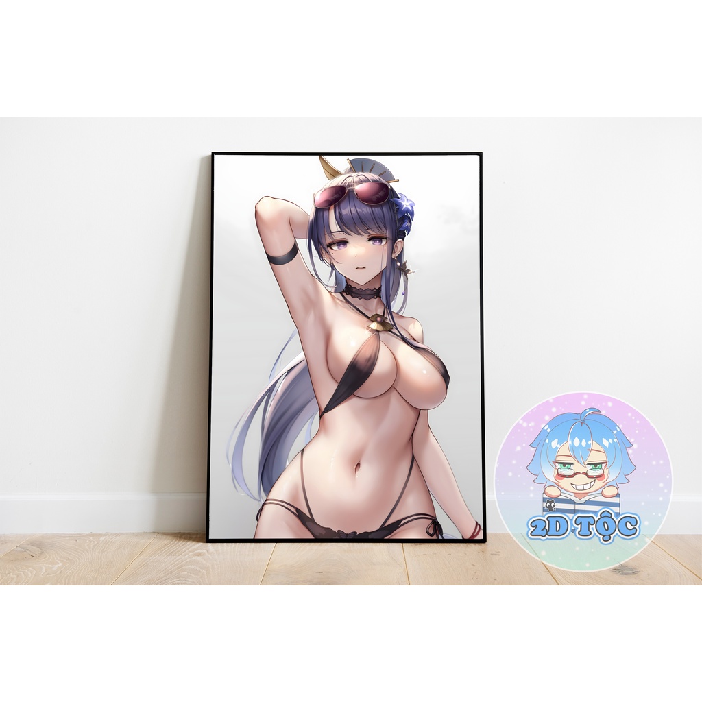 TRANH POSTER A3 RAIDEN SHOGUN GENSHIN IMPACT (9) CHẤT LIỆU GIẤY CAO CẤP - 2D TỘC SHOP