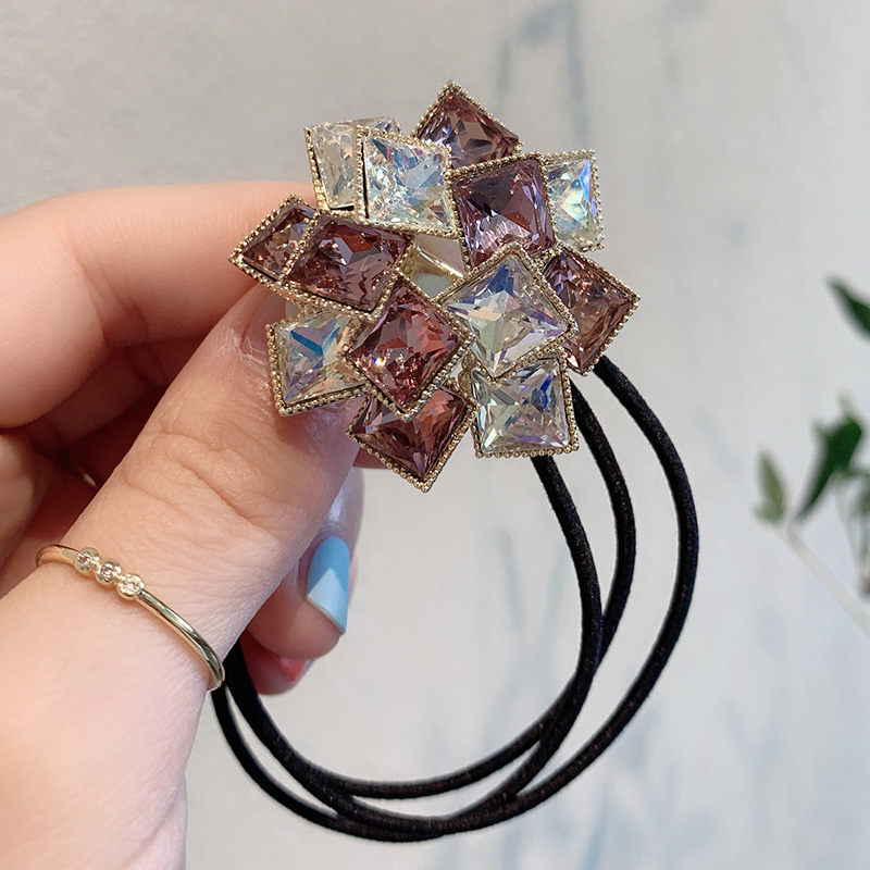 Dây buộc tóc phối đá trang trí sang trọng thời trang cho nữ