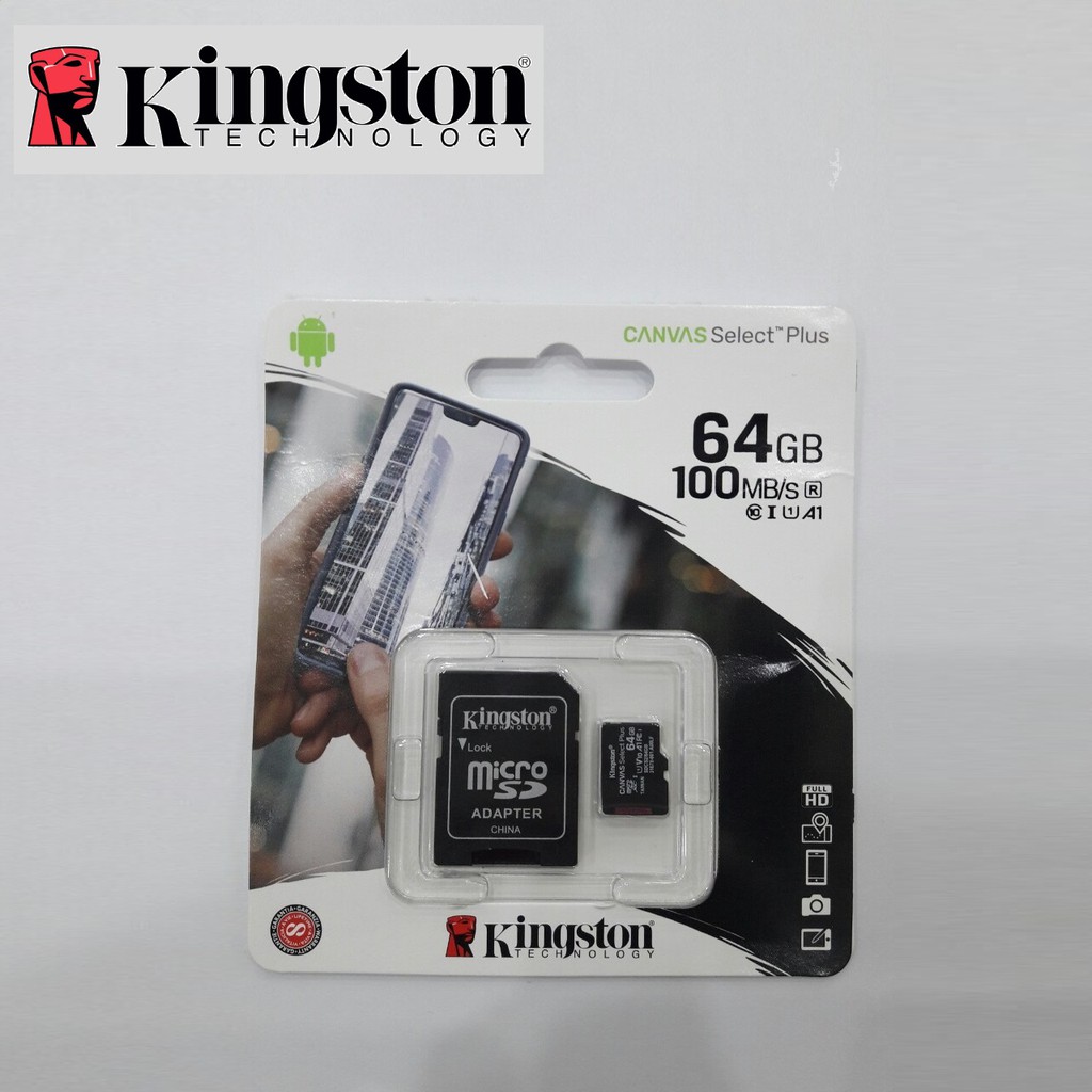 Thẻ Nhớ Micro SDXC Kingston 64GB Class 10 tốc độ đọc 100mbs (Tem FPT/SPC) - BH 5 năm 1 đổi 1