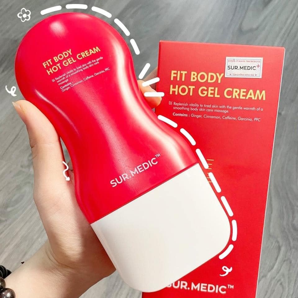 Thanh Lăn Massage Tan Mỡ Săn Cơ Định Hình Body SURMEDIC Fit Body Hot Gel Cream - 100ml