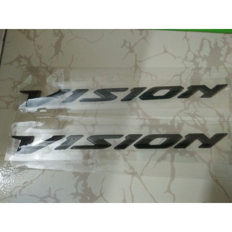 Bộ chữ nổi Vision màu đen bóng new