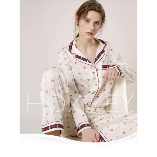 [ HÀNG CAO CẤP]CAMLUU99 SX620 bộ ngủ dài tay pjiama  - đồ ngủ lụa satin cao cấp