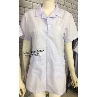 Áo blouse y tá, điều dưỡng nữ cộc tay - blouse trắng hà nội