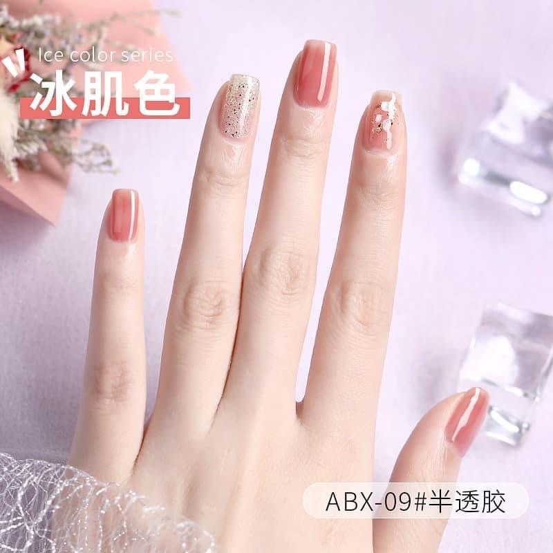 Sơn gel AS sơn móng tay sơn thạch tone thạch hồng nước gạo mã ABX