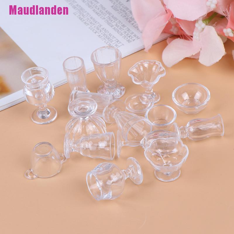 Set 17 Dụng Cụ Nhà Bếp Trong Suốt Tỉ Lệ 1: 12 Dùng Trang Trí Nhà Búp Bê Diy