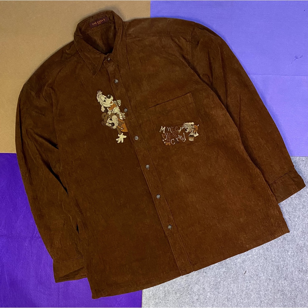 ÁO SƠ MI NHUNG TĂM 2HAND  UNISEX
