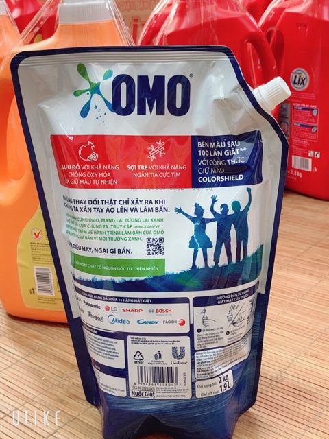 Túi Nước giặt Omo Matic dành cho máy giặt cửa trước túi 2kg