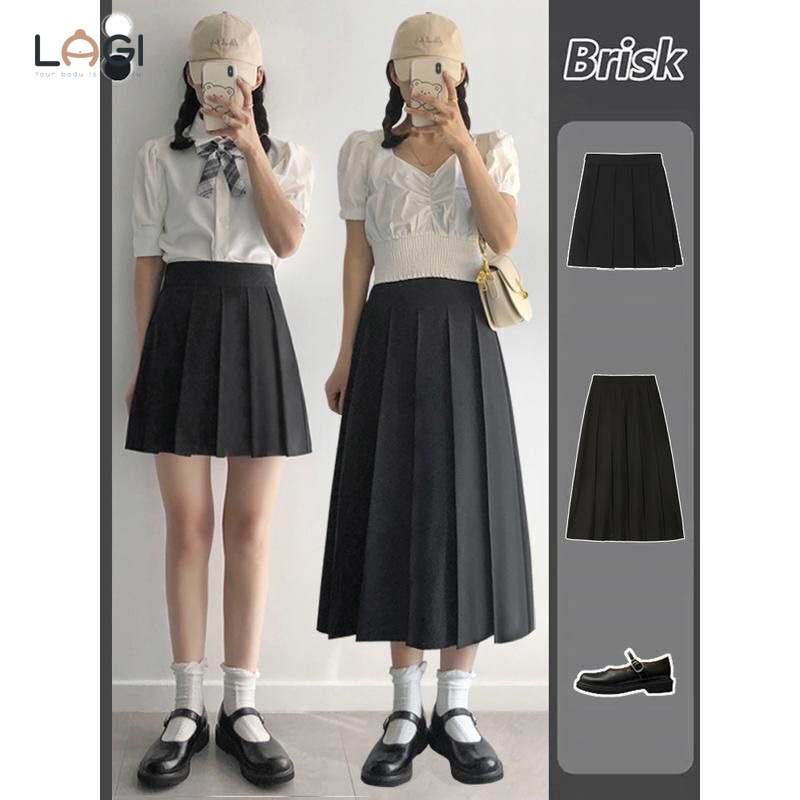Chân váy xếp ly dáng ngắn và dài nữ lưng cao siêu xinh - BIGSIZE NỮ từ 49KG đến 80KG - LAGI BIGSIZE