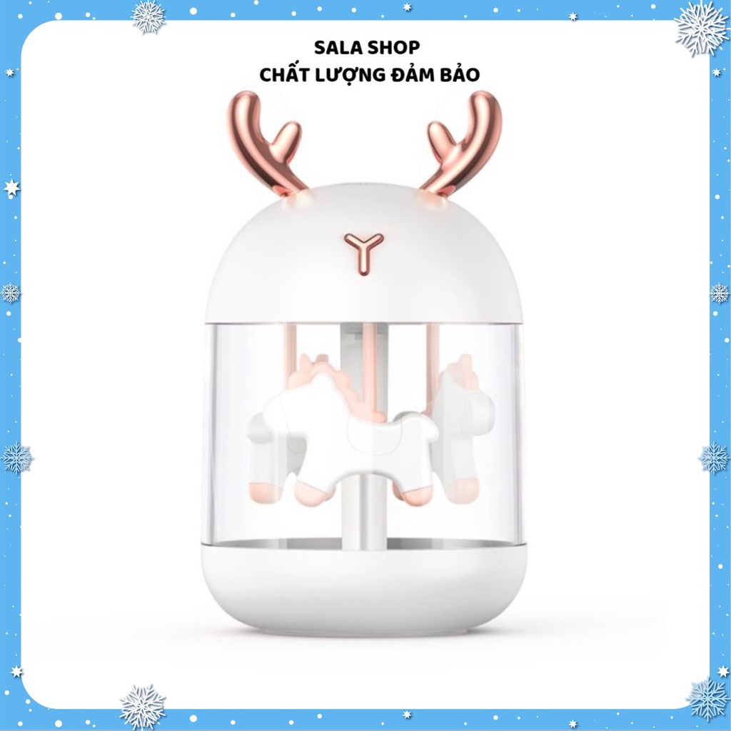 Máy phun sương mini Humidifier K5, dung tích 300ml, siêu nhỏ gọn và đáng yêu, hình gạc, làm mát không khí