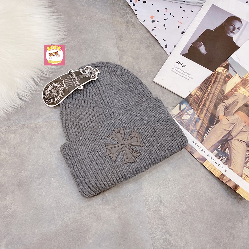 Mũ len beanie Unisex nhiều màu logo Chrome of hearts phong cách cá tính