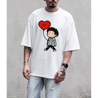 [KThu} Áo tay lở V Taehyung Tata BTS BT21 {CuBin}