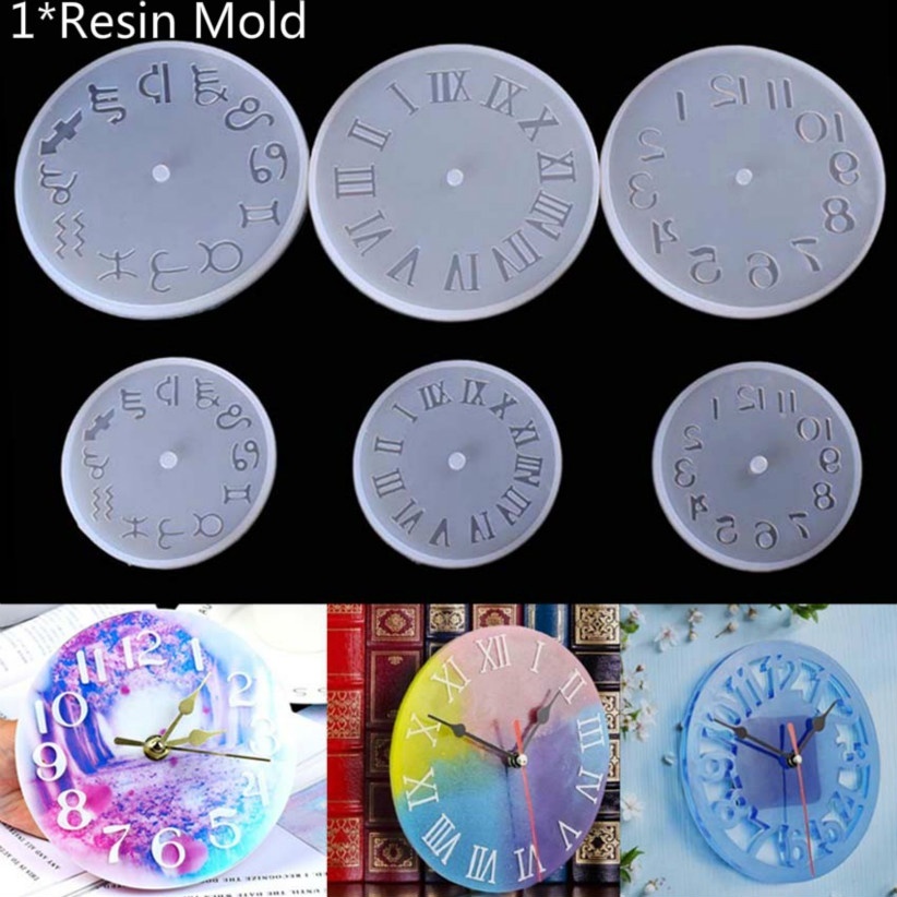 Khuôn Silicone Hình 12 Chòm Sao Đồng Hồ Số La Mã
