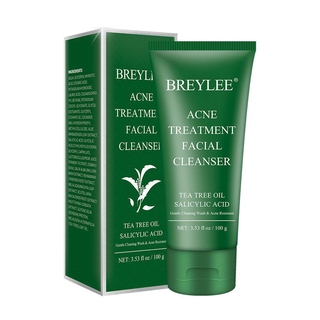 Sữa Rửa Mặt Breylee Trà Xanh Loại Bỏ Mụn Đầu Đen Làm Sạch Sâu Kiểm Soát Dầu 100g