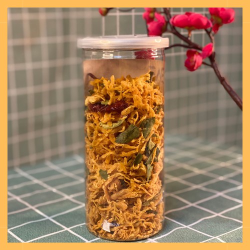 [Mã GROXUAN1 giảm 8% đơn 150K] Khô gà lá chanh xé cay loại 300g đồ ăn vặt ngon shop 3AE Hà Nội | BigBuy360 - bigbuy360.vn