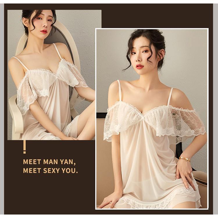 [Siêu Xinh - Sang Đẹp] ❤HOT ❤ váy ngủ thun lưới ren -đầm ngủ sexy cao cấp B1040