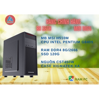 Bộ máy tính PC văn phòng, học tập online H510 + G6405 + 8gb ram Mới 100% BH 3 năm