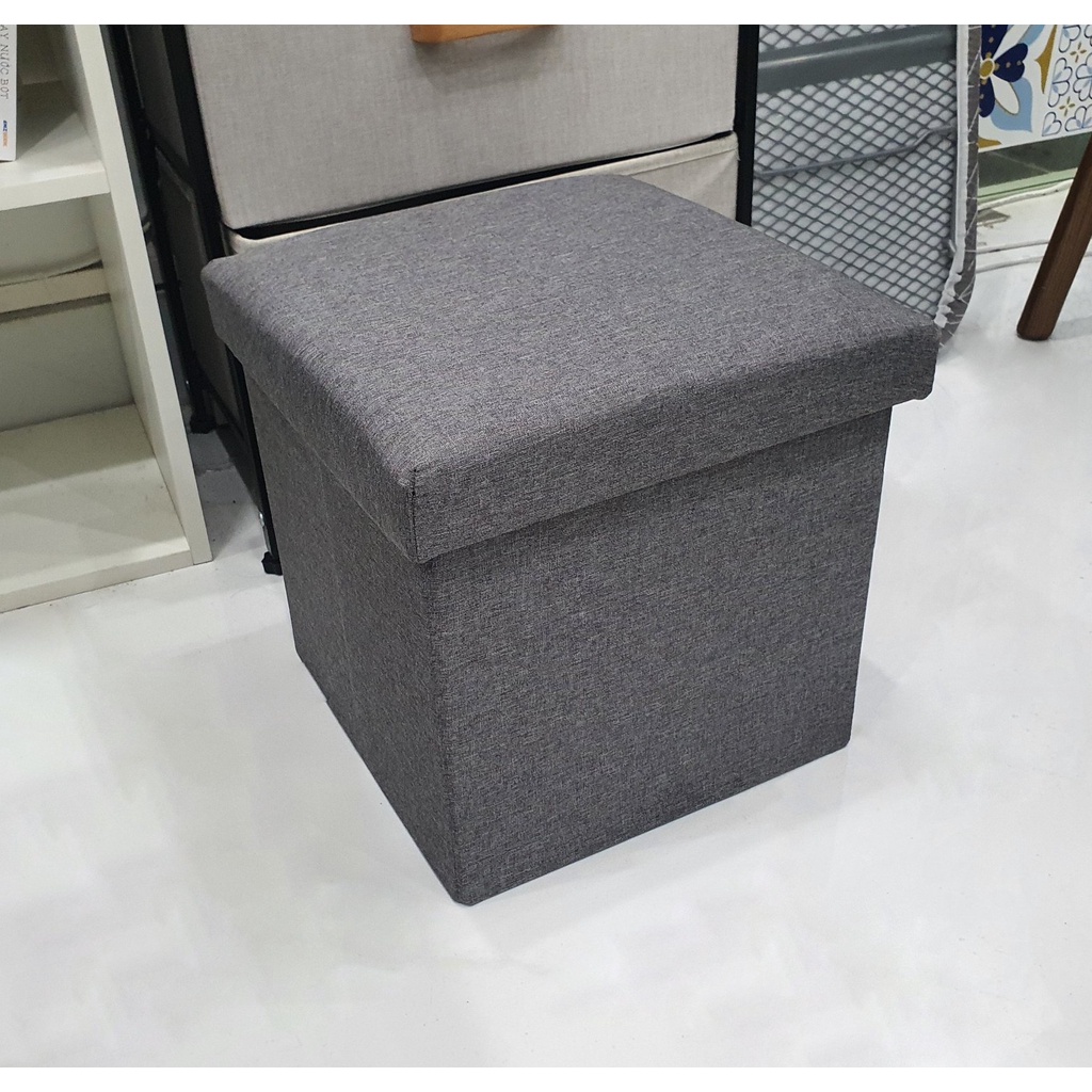 Hộp vải đựng đồ đa năng kiêm ghế ngồi khung gỗ chắc chắn chịu lực Oron