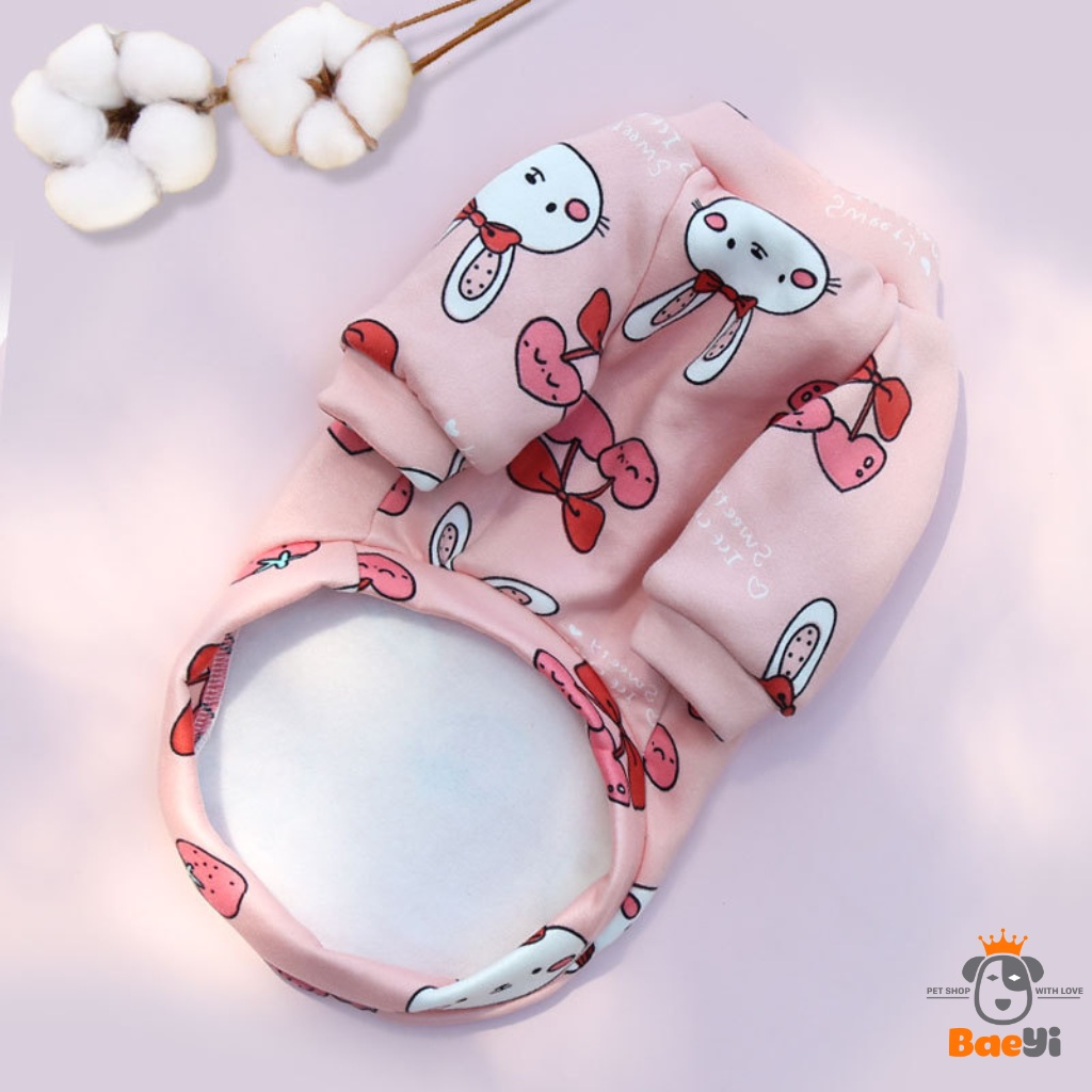 Áo cho chó mèo BaeYi, Quần áo cho mèo cún size lớn, chó lớn, poodle, thú cưng, mùa đông, vải nỉ ấm áp, Phụ kiện thú cưng