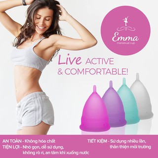 Combo 2 Cốc nguyệt san Emma Cup + Quà tặng