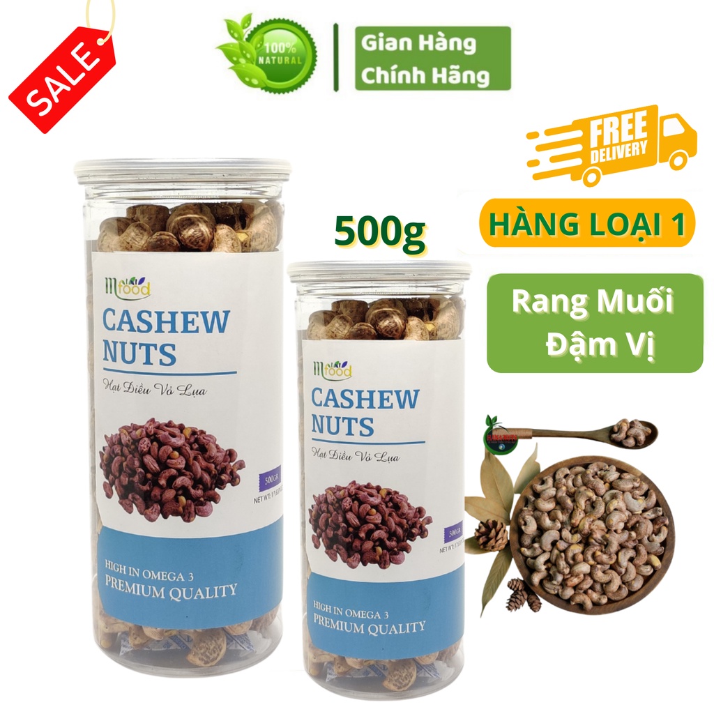 Hạt điều rang muối⚡LOẠI1⚡Hạt điều bình phước vỏ lụa - Sấy tươi tự nhiên ,thơm ngon | Hạt dinh dưỡng Mfood