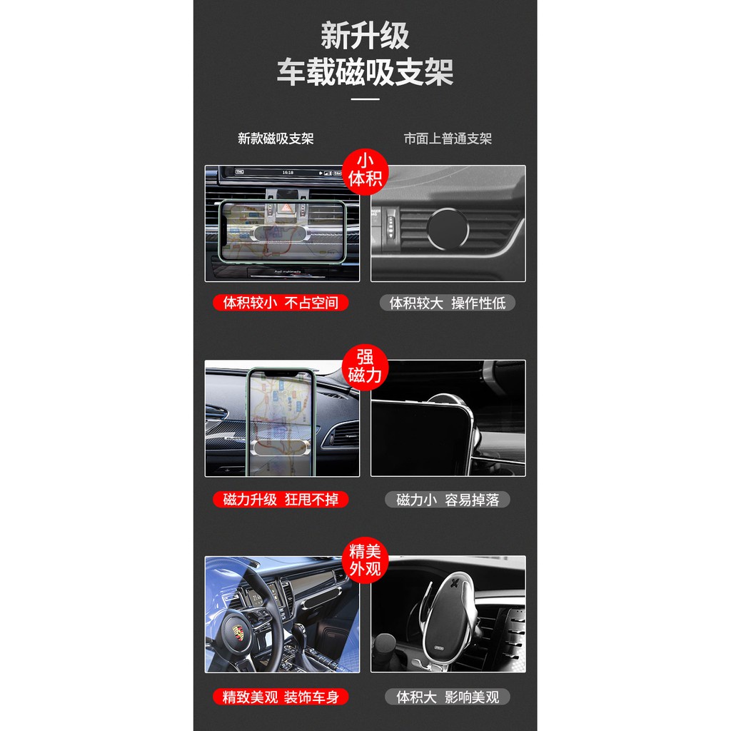 Giá đỡ điện thoại nam châm bằng kim loại chuyên dụng cho xe hơi | BigBuy360 - bigbuy360.vn