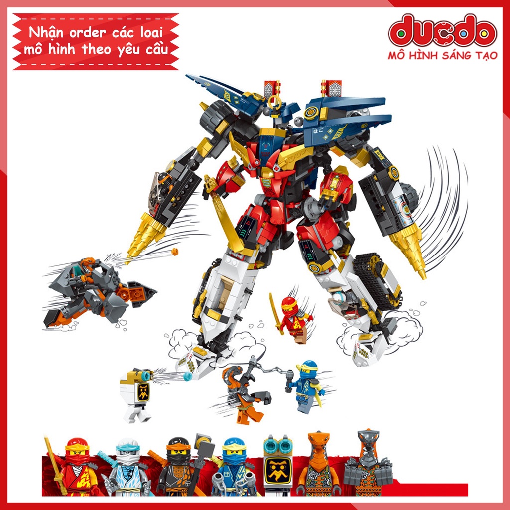 ZIMO 82207 Lắp ghép Ninjago Ninja Ultra Combo Mech - Đồ chơi Xếp hình Mô hình Ninja Minifigures 71765