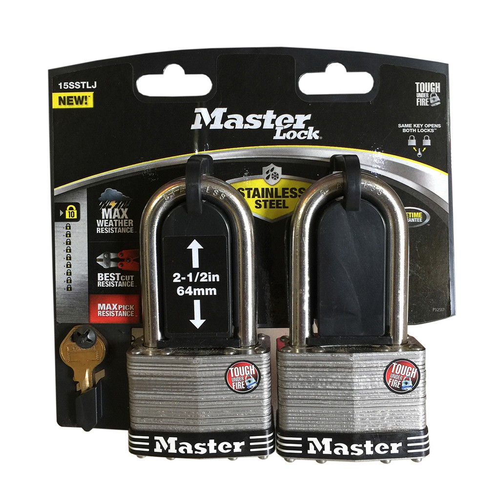 [Hỏa tốc HCM] Bộ 2 ổ khóa càng dài Master Lock 15SSTLJ - MSOFT