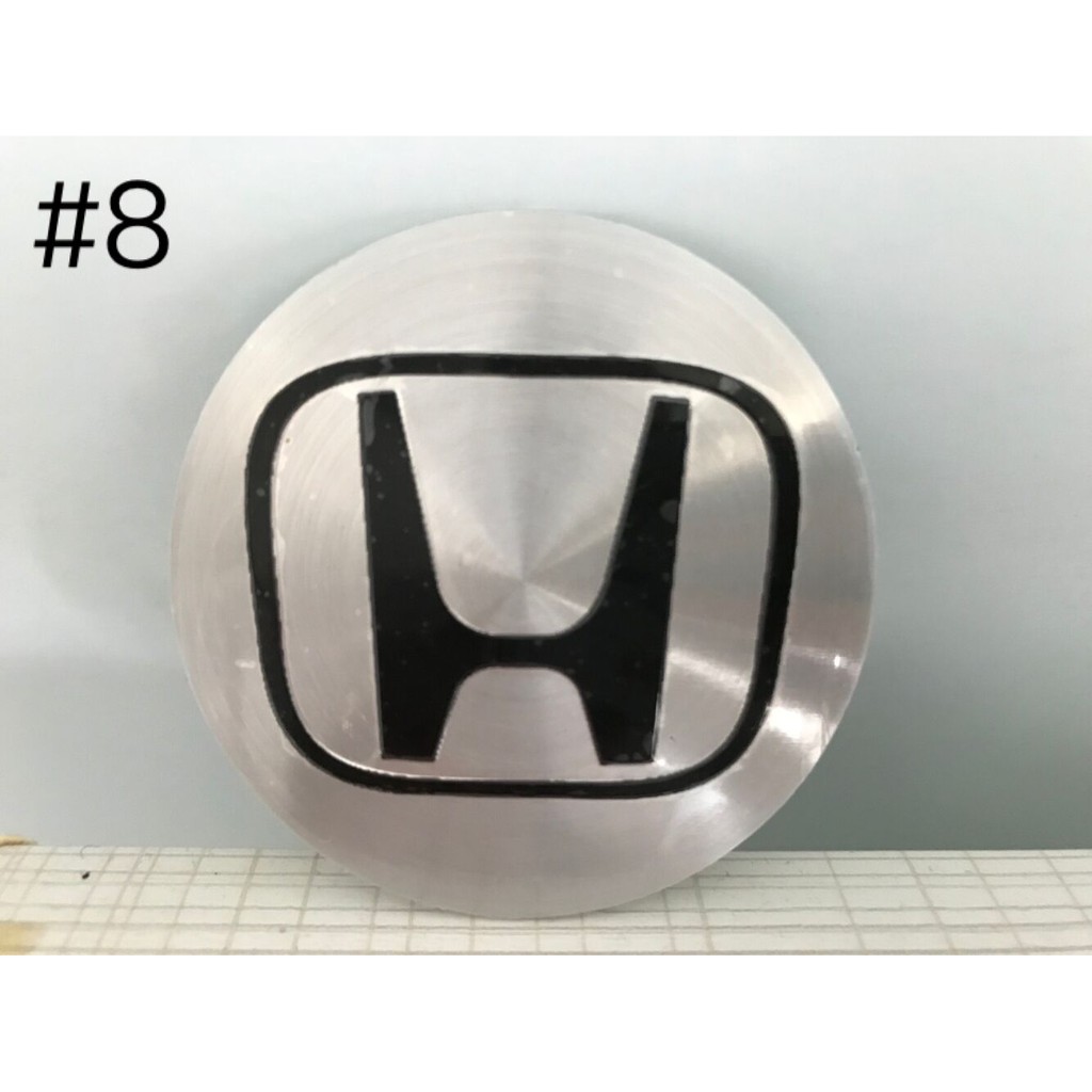 Bộ 4 nhãn dán logo kim loại trang trí trục bánh xe hơi Honda Mugen 56.5mm