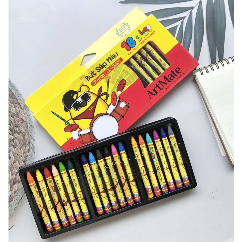 Sáp màu  Classmate an toàn - 12/18/24 tươi sáng  - CR201/CR202/CR203 - vpp Quế Anh sỉ/lẻ